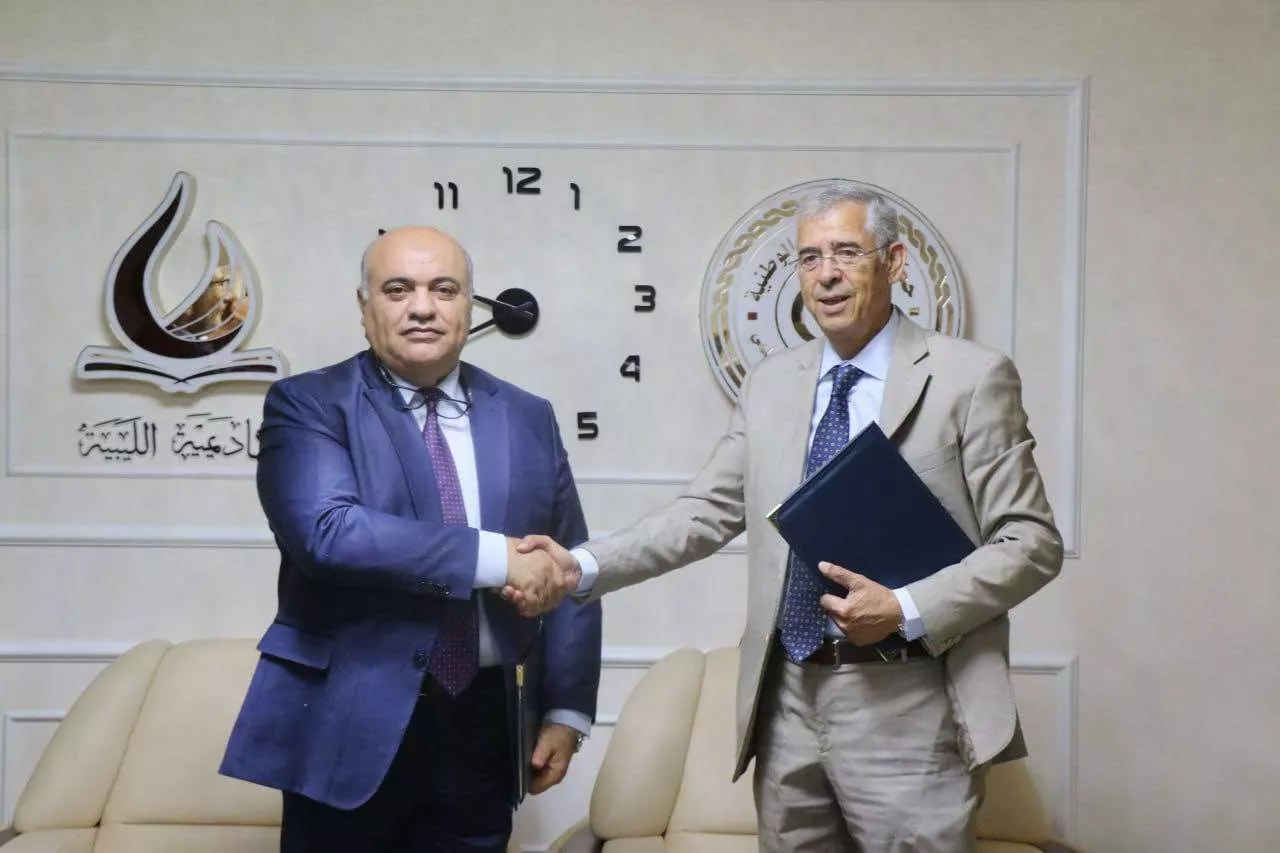 توقيع  اتفاقيـــــة تعــــــاون علمي مشــــــترك بين الأكاديميـة اللـيبيـة للدراسات العليا و منظمة لاسلام بدون عدالة.